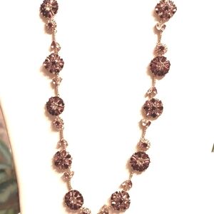 Kate Spade Necklace - purple sparkly gems and gold tone hardware